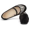 image:imageDREAM PAIRS Girls Ballet Flats Flower Shoes Mary Jane Ballerina Flat Dress Shoes for DailyWeddingPartyBlackSuede