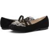 image:imageDREAM PAIRS Girls Ballet Flats Flower Shoes Mary Jane Ballerina Flat Dress Shoes for DailyWeddingPartyBlackSuede