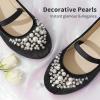 image:imageDREAM PAIRS Girls Ballet Flats Flower Shoes Mary Jane Ballerina Flat Dress Shoes for DailyWeddingPartyBlackSuede