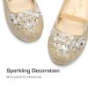 image:imageDREAM PAIRS Girls Ballet Flats Flower Shoes Mary Jane Ballerina Flat Dress Shoes for DailyWeddingPartyGold