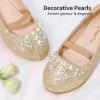 image:imageDREAM PAIRS Girls Ballet Flats Flower Shoes Mary Jane Ballerina Flat Dress Shoes for DailyWeddingPartyGoldGlitter