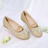 image:imageDREAM PAIRS Girls Ballet Flats Flower Shoes Mary Jane Ballerina Flat Dress Shoes for DailyWeddingPartyGoldGlitter