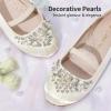 image:imageDREAM PAIRS Girls Ballet Flats Flower Shoes Mary Jane Ballerina Flat Dress Shoes for DailyWeddingPartyIvory