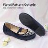image:imageDREAM PAIRS Girls Ballet Flats Flower Shoes Mary Jane Ballerina Flat Dress Shoes for DailyWeddingPartyNavySuede