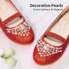 image:imageDREAM PAIRS Girls Ballet Flats Flower Shoes Mary Jane Ballerina Flat Dress Shoes for DailyWeddingPartyRedGlitter