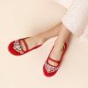 image:imageDREAM PAIRS Girls Ballet Flats Flower Shoes Mary Jane Ballerina Flat Dress Shoes for DailyWeddingPartyRedSuede