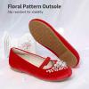 image:imageDREAM PAIRS Girls Ballet Flats Flower Shoes Mary Jane Ballerina Flat Dress Shoes for DailyWeddingPartyRedSuede