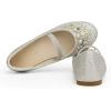 image:imageDREAM PAIRS Girls Ballet Flats Flower Shoes Mary Jane Ballerina Flat Dress Shoes for DailyWeddingPartySilverGlitter