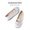 image:imageDREAM PAIRS Girls Ballet Flats Flower Shoes Mary Jane Ballerina Flat Dress Shoes for DailyWeddingPartyWhiteSatin