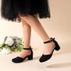 image:imageDREAM PAIRS Girls Dress Shoes Closed Toe High Heels Ankle Strap Toddler Little Big Kid Wedding Flower Party PumpAll Black