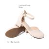 image:imageDREAM PAIRS Girls Dress Shoes Closed Toe High Heels Ankle Strap Toddler Little Big Kid Wedding Flower Party PumpAll Nude