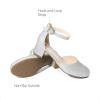image:imageDREAM PAIRS Girls Dress Shoes Closed Toe High Heels Ankle Strap Toddler Little Big Kid Wedding Flower Party PumpAll Silver