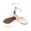 image:imageDREAM PAIRS Girls Dress Shoes Closed Toe High Heels Ankle Strap Toddler Little Big Kid Wedding Flower Party PumpAll White