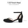 image:imageDREAM PAIRS Girls Dress Shoes Closed Toe High Heels Ankle Strap Toddler Little Big Kid Wedding Flower Party PumpBlack