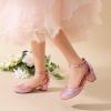 image:imageDREAM PAIRS Girls Dress Shoes Closed Toe High Heels Ankle Strap Toddler Little Big Kid Wedding Flower Party PumpPink