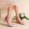 image:imageDREAM PAIRS Girls Dress Shoes Closed Toe High Heels Ankle Strap Toddler Little Big Kid Wedding Flower Party PumpPink