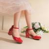 image:imageDREAM PAIRS Girls Dress Shoes Closed Toe High Heels Ankle Strap Toddler Little Big Kid Wedding Flower Party PumpRed