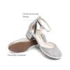image:imageDREAM PAIRS Girls Dress Shoes Closed Toe High Heels Ankle Strap Toddler Little Big Kid Wedding Flower Party PumpSilver
