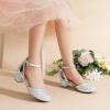 image:imageDREAM PAIRS Girls Dress Shoes Closed Toe High Heels Ankle Strap Toddler Little Big Kid Wedding Flower Party PumpSilver