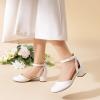 image:imageDREAM PAIRS Girls Dress Shoes Closed Toe High Heels Ankle Strap Toddler Little Big Kid Wedding Flower Party PumpWhite