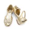 image:imageDREAM PAIRS Girls Dress Shoes Closed Toe Low Heels Ankle Strap Bow Ballet Wedding Party Sandals Princess Flower Shoes for Little KidGold