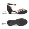 image:imageDREAM PAIRS Girls Dress Shoes Closed Toe Low Heels Ankle Strap Pumps for Toddler Little Big Kid Flower Party Wedding PrincessBlack