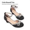 image:imageDREAM PAIRS Girls Dress Shoes Closed Toe Low Heels Ankle Strap Pumps for Toddler Little Big Kid Flower Party Wedding PrincessBlack