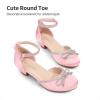 image:imageDREAM PAIRS Girls Dress Shoes Closed Toe Low Heels Ankle Strap Pumps for Toddler Little Big Kid Flower Party Wedding PrincessPink