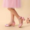 image:imageDREAM PAIRS Girls Dress Shoes Closed Toe Low Heels Ankle Strap Pumps for Toddler Little Big Kid Flower Party Wedding PrincessPink