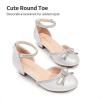 image:imageDREAM PAIRS Girls Dress Shoes Closed Toe Low Heels Ankle Strap Pumps for Toddler Little Big Kid Flower Party Wedding PrincessSilver