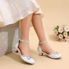 image:imageDREAM PAIRS Girls Dress Shoes Closed Toe Low Heels Ankle Strap Pumps for Toddler Little Big Kid Flower Party Wedding PrincessWhite