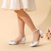 image:imageDREAM PAIRS Girls Dress Shoes Closed Toe Low Heels Ankle Strap Pumps for Toddler Little Big Kid Flower Party Wedding PrincessWhite