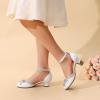 image:imageDREAM PAIRS Girls Dress Shoes Closed Toe Low Heels Ankle Strap Pumps for Toddler Little Big Kid Flower Party Wedding PrincessWhitepu