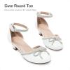 image:imageDREAM PAIRS Girls Dress Shoes Closed Toe Low Heels Ankle Strap Pumps for Toddler Little Big Kid Flower Party Wedding PrincessWhitepu