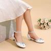 image:imageDREAM PAIRS Girls Dress Shoes Closed Toe Low Heels Ankle Strap Pumps for Toddler Little Big Kid Flower Party Wedding PrincessWhitepu