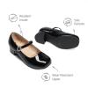 image:imageDREAM PAIRS Girls Dress Shoes Mary Jane Low Heels Flower Wedding Party Pump Prom Footwear for LittleBig KidsBlack
