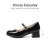 image:imageDREAM PAIRS Girls Dress Shoes Mary Jane Low Heels Flower Wedding Party Pump Prom Footwear for LittleBig KidsBlack