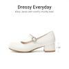 image:imageDREAM PAIRS Girls Dress Shoes Mary Jane Low Heels Flower Wedding Party Pump Prom Footwear for LittleBig KidsWhite