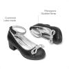 image:imageDREAM PAIRS Girls Dress Shoes Platform Chunky Heel Ankle Strap Princess Flats Flower Party Wedding Pump for Little Big KidBlack