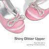 image:imageDREAM PAIRS Girls Dress Shoes Platform Chunky Heel Ankle Strap Princess Flats Flower Party Wedding Pump for Little Big KidPink