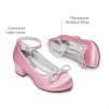 image:imageDREAM PAIRS Girls Dress Shoes Platform Chunky Heel Ankle Strap Princess Flats Flower Party Wedding Pump for Little Big KidPink