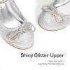 image:imageDREAM PAIRS Girls Dress Shoes Platform Chunky Heel Ankle Strap Princess Flats Flower Party Wedding Pump for Little Big KidSilver
