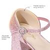 image:imageDREAM PAIRS Girls Dress Shoes Platform Square Toe High Heels Ankle Strap Party Wedding Flower Pump for Little Big KidPink