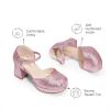 image:imageDREAM PAIRS Girls Dress Shoes Platform Square Toe High Heels Ankle Strap Party Wedding Flower Pump for Little Big KidPink