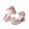image:imageDREAM PAIRS Girls Dress Shoes Platform Square Toe High Heels Ankle Strap Party Wedding Flower Pump for Little Big KidPink