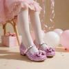 image:imageDREAM PAIRS Girls Dress Shoes Princess Shoes for Toddler Little Girl Mary Jane Low Heels Glitter Flower Party Wedding FootwearPink