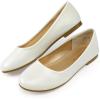 image:imageDREAM PAIRS Girls Dress Shoes Slip on Ballerina Flats for WeddingPartyIvoryPu