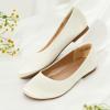 image:imageDREAM PAIRS Girls Dress Shoes Slip on Ballerina Flats for WeddingPartyIvorySatin