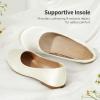 image:imageDREAM PAIRS Girls Dress Shoes Slip on Ballerina Flats for WeddingPartyIvorySatin
