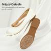 image:imageDREAM PAIRS Girls Dress Shoes Slip on Ballerina Flats for WeddingPartyIvorySatin